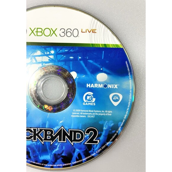 Rock Band 2 Harmonix MTV Games 2008 Xbox 360 Disc Only Tested - Picture 2 of 8